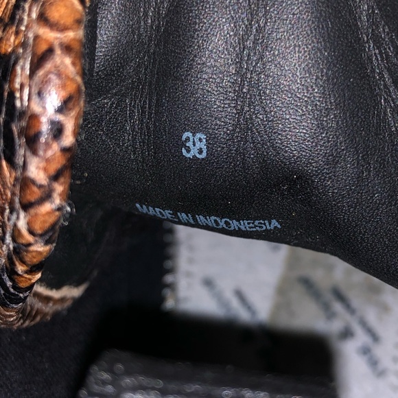 Rag & Bone Army Hi top Snake Embossed leather women's sneakers US 7.5/ 38 - Picture 4 of 7